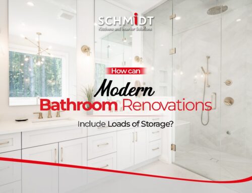 How can modern bathroom renovations include loads of storage?